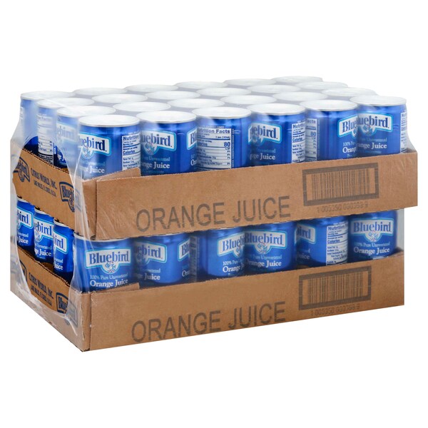 Bluebird Bluebird From Concentrate Shelf Stable Orange Juice, PK48